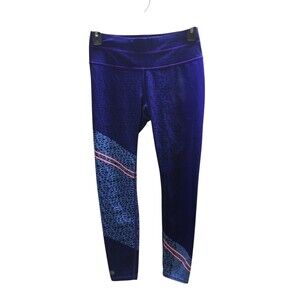 Athleta Pants Women's Size XS Blue Animal Print Yoga Athletic Stretch